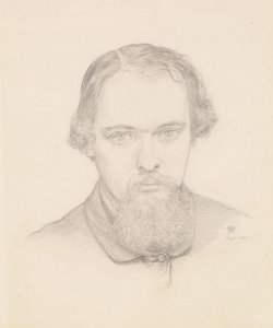 Selvportrett av Dante Gabriel Charles Rossetti