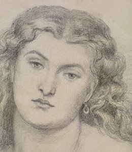 Studie for "Venus Verticordia" av Dante Gabriel Charles Rossetti