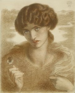 Studie for "Water Willow", 1871 av Dante Gabriel Charles Rossetti