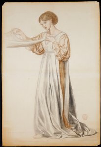 Studie for en pallbærer i "Dantes drøm", 1873 av Dante Gabriel Charles Rossetti