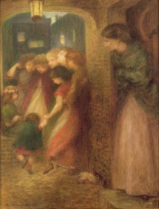 The Gate of Memory, 1864 (farget kritt på papir) av Dante Gabriel Charles Rossetti