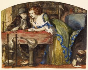 Laboratoriet av Dante Gabriel Charles Rossetti