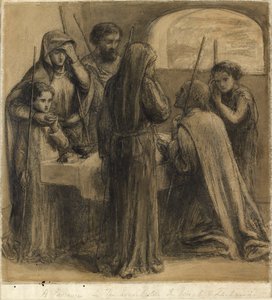En påske i husstanden til Josef og Sakarias, ca 1850-tallet av Dante Gabriel Rossetti