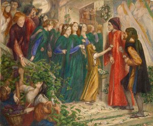 Beatrice ved en ekteskapsfest som nekter hennes hilsen til Dante, 1851-1855