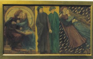 Paolo og Francesca fra Rimini av Dante Gabriel Charles Rossetti