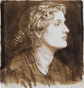Portrett av Fanny Cornforth, c1860 av Dante Gabriel Rossetti