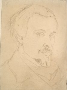 Selvportrett, c1850-1870 av Dante Gabriel Rossetti