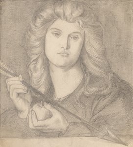 Studie for "Venus Verticordia" av Dante Gabriel Rossetti
