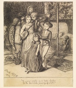 Å danse livlig i en dames kammer til en luttens vellystige behag av Dante Gabriel Rossetti