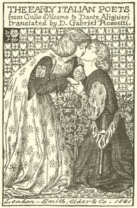 The Early Italian Poets, design for en tittelside av Dante Gabriel Charles Rossetti