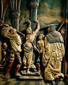 Martyrdøden til den hellige Agatha (lindevedrelieff) av Danube School