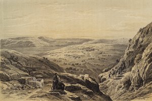 Cana, generell visning (farge litho) av David (after) Roberts