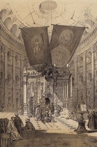 Den hellige gravs helligdom (litho-farge) av David (after) Roberts
