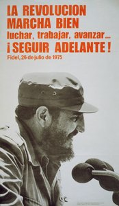 Plakat med Fidel Castro