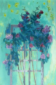 Rose Trellis (olje på lerret)