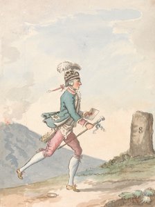 En løpende postillion av David Allan