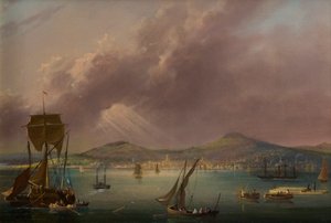 Dundee from the River, ca. 1835 (olje på lerret) av David Angelo Andrews