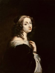 Christina, dronning av Sverige, ca. 1650 (olje på kobber)