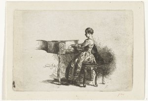 Jente ved pianoet