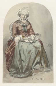 Sittende gammel dame