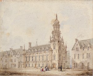 The Dundee Royal Exchange with Tower and Crown: First Drawing av David Bryce
