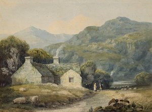 Et gårdshus i Llanberis, Nord-Wales (wc på papir)