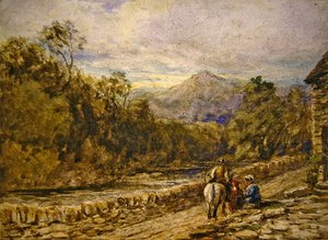 Going to Market (akvarell på papir) av David Cox