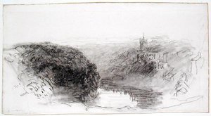Knaresborough (kull på papir) av David Cox