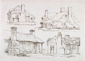 Plate 3 fra Progressive Lessons on Landscape for Young Beginners, 1816 (myk grunnetsing) av David Cox