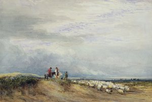 Ryttere på Ulverstone (wc på papir) av David Cox