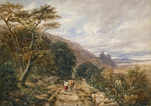 Country Track som fører til Harlech Castle, 1842 av David Cox the elder