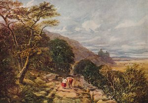 Country Track som fører til Harlech Castle, 1800-tallet, 1938 av David Cox the elder