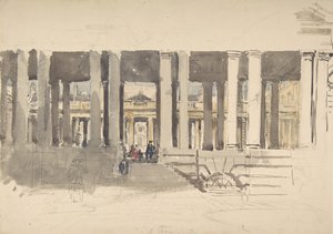 Greenwich Hospital recto, Study of a Building verso, ca. 1831. av David Cox the elder