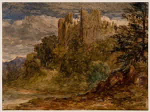 Ludlow Castle, 1800-tallet. av David Cox the elder