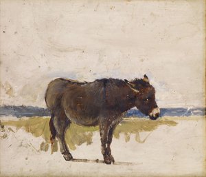 Studie av et esel, 1841-1843.
