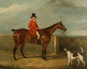 John Hall Kent i jaktantrekk Sittende på en hest, 1825 av David Dalby