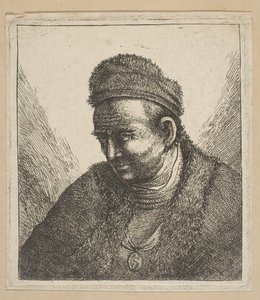 Beardless Man in Fur Cloak and Cap: Bust, andre halvdel av 1700-tallet. av David Deuchar