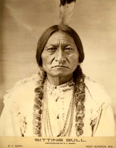 Sitting Bull (1834-1890) Amerikansk Dakota Sioux indianersjef (indisk navn Tatanka Iyotake) fotografi av David F. Barry
