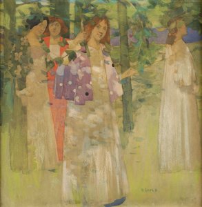 The Procession of St Agnes (wc på papir)