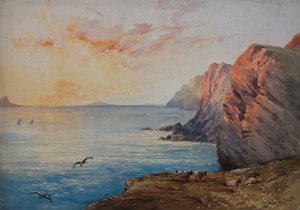 Dorset Coast ved solnedgang
