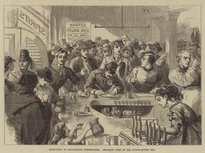 Rekruttering i King-Street, Westminster, sersjant Kite i Public-House Bar av David Henry Friston