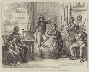 Scene fra Apple Blossoms, ved Vaudeville Theatre, Old Baggs foreleser av David Henry Friston