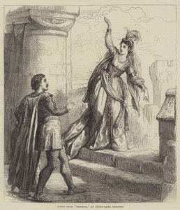Scene fra Rebecca, på Drury-Lane Theatre av David Henry Friston