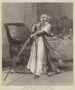 Scene fra Richelieu, på Lyceum Theatre av David Henry Friston