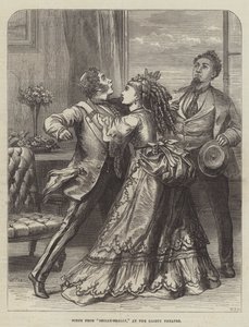 Scene fra Shilly-Shally, på Gaiety Theatre av David Henry Friston