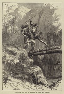 Scene fra The Lady of the Lake, på Drury Lane Theatre av David Henry Friston