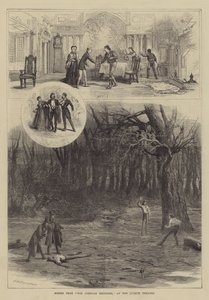Scener fra The Corsican Brothers, på Lyceum Theatre av David Henry Friston