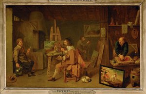 Malere i studioet sitt … av David III Ryckaert
