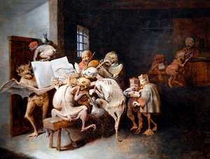 The Music Lesson (olje på panel)