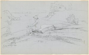 Studie for "White Mountains from North Conway, New Hampshire" [recto] av David Johnson